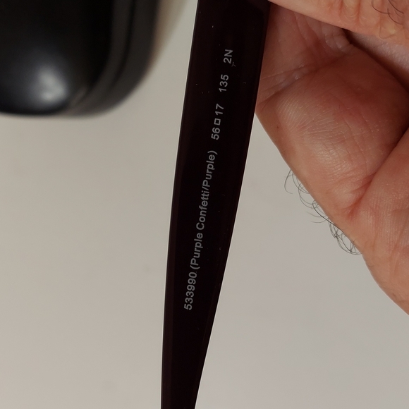 Coach Ladies Beautiful Prescription Sunglasses Purple Confetti Frame With Case - Picture 5 of 11